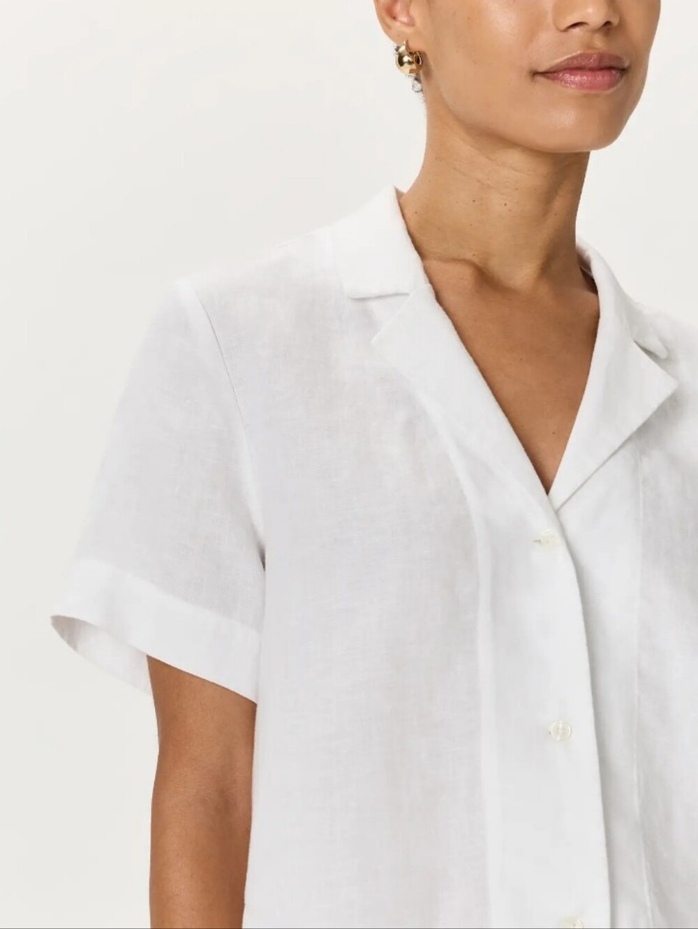 Quince 100% European Linen Shirt In White - Picture 4 of 13